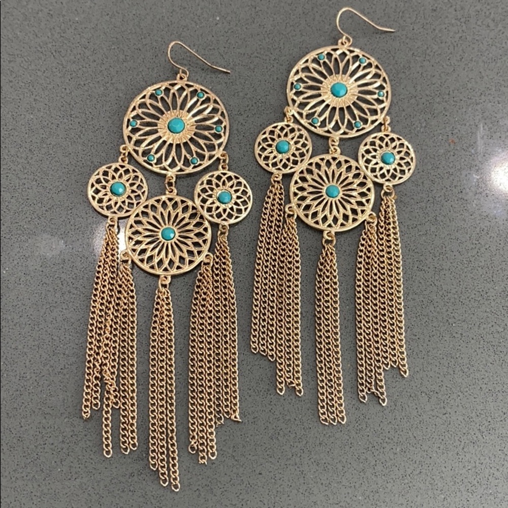 Indian Pakistani Bollywood Tassel Earrings